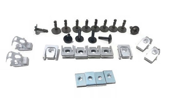 Set fixare scut motor Audi A4/S4, A5/S5, A6, A7, Q5; BMW X5, X6; set 28 buc, fixare scut sub motor, motor + transmisie, 51718212148, 8K0805163,