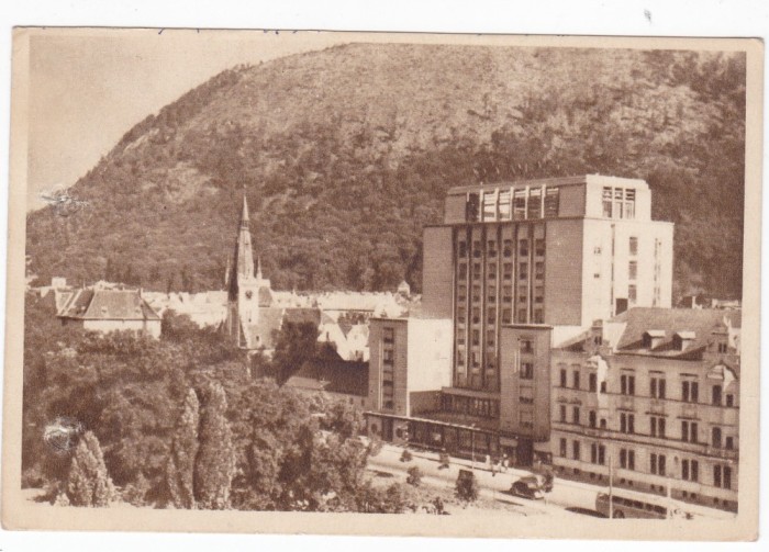 AMS - ILUSTRATA 1315, ORASUL STALIN - VEDERE, ANUL 1957, cu perforari