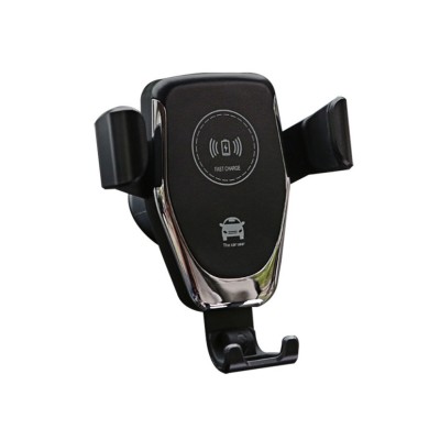Incarcator auto wireless, Qi Standard, negru, putere 18W, fixare prin gravitatie foto