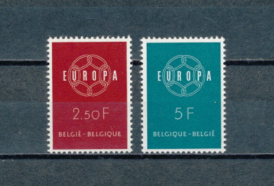 BELGIA 1959 - EUROPA , SERIE COMPLETA , NESTAMPILATA foto