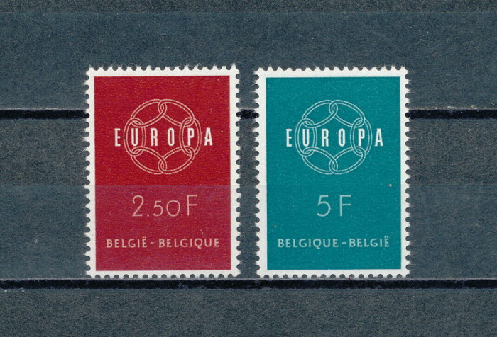 BELGIA 1959 - EUROPA , SERIE COMPLETA , NESTAMPILATA