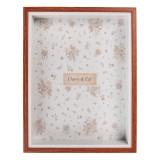Cumpara ieftin Rama foto masa mdf maro alb 15x4x20 cm, 13x18 cm