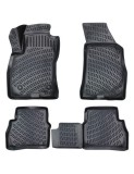 Set covorase auto din cauciuc tip tavita pentru Fiat Doblo (Facelift) 2015-