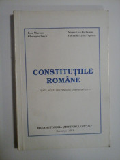 CONSTITUTIILE ROMANE - TEXTE. NOTE. PREZENTARE COMPARATIVA - IOAN MURARU, GHEORGHE IANCU foto