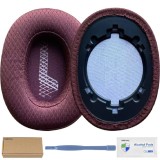 Set 2 bureti pentru casti JBL Live 500BT, Live 500 BT, Over-Ear - Rosu - Plasa - Spuma cu memorie
