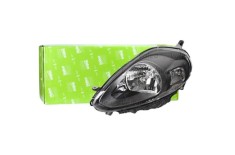 Far Fiat Punto Evo (199), 09.2009-; Punto (199), 02.2012-, montare fata, stanga, cu lumina de zi; H4+P21W+W21W; electric; cadru reflector gri; cu mot foto
