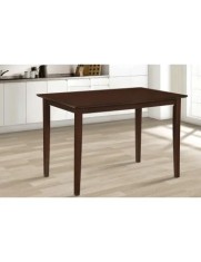Masa living si bucatarie Bali, MDF Furniruit, structura lemn masiv, 4 persoane, 112x72x74 cm, nuc