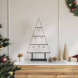 vidaXL Pom de Crăciun din metal cu suport Negru 60 cm Oțel 42019169