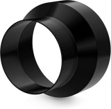 Reducere tub rotund 150 mm la 100 mm, oțel galvanizat armat &ndash; Negru