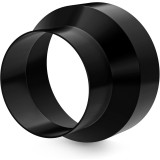 Reducere tub rotund 150 mm la 100 mm, oțel galvanizat armat &ndash; Negru