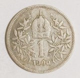 AUSTRIA 1 COROANA CORONA KORONA KRONE 1900 ARGINT VF++ ( CITITI VA ROG ENUNTUL DESCRIEREA )