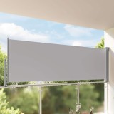 Copertina Laterala Retractabila Terasa vidaXL, Gri, 120 x 300 cm, Protectie UV, Vant