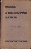 C4236N A nyelvtudom&aacute;ny alapelvei irta Horger Antal, 1914, Budapest