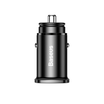 &amp;Icirc;ncărcător Universal Inteligent Pentru Mașină Baseus Square PPS USB Quick Charge 4.0 QC 4.0 și USB-C PD 3.0 SCP Negru (CCALL-AS01) foto