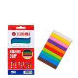 Cumpara ieftin Plastilina multicolor 200 g, set 10 batoane pentru modelaj, non-toxica, activitati creative, lucru manual, scoala si gradinita