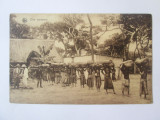 Carte postala caravană umană in Indochina Franceza,necirculată cca.1910, Circulata, Printata