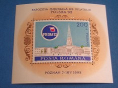 A11 TX3 6 - 1993 - Expozitia mondiala de filatelie Polska93 - colita dantelata