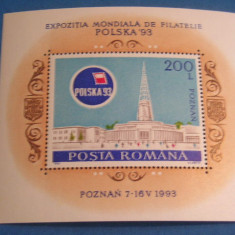 M1 TX3 6 - 1993 - Expozitia mondiala de filatelie Polska93 - colita dantelata