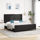 vidaXL Cadru de pat, negru, 180x200 cm, catifea