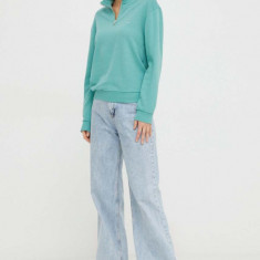 Levi's bluza femei, culoarea verde, neted