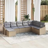 Cumpara ieftin Set de canapele pentru grădină 8 pcs Bej Rattan poli