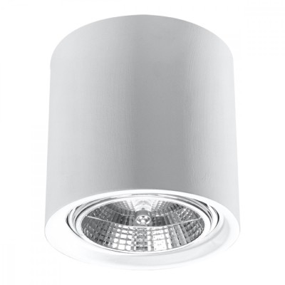 Lustră De Tavan Kalu Alb Ceramic 1 Bec Cilindric Modern De Interior foto