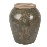 Cumpara ieftin Vaza flori ceramica verde maro &Oslash; 15x18 cm