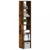 VidaXL Biblioteci 2 buc, stivuibile, Stejar fumuriu, lemn prelucrat 858812