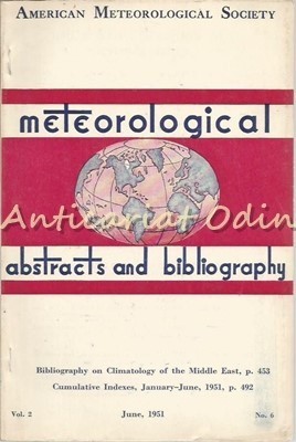 Meteorological Abstracts And Bibliography - Nr.: 6 foto