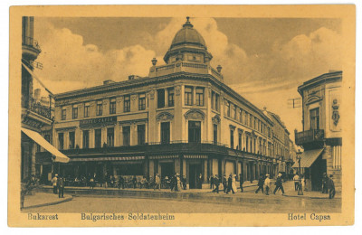 2786 - BUCURESTI, Hotel Capsa, Romania - old postcard, CENSOR - used - 1918 foto