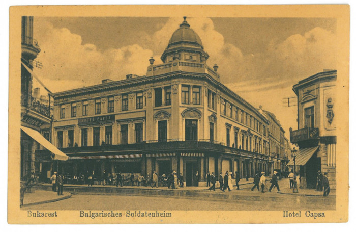 2786 - BUCURESTI, Hotel Capsa, Romania - old postcard, CENSOR - used - 1918