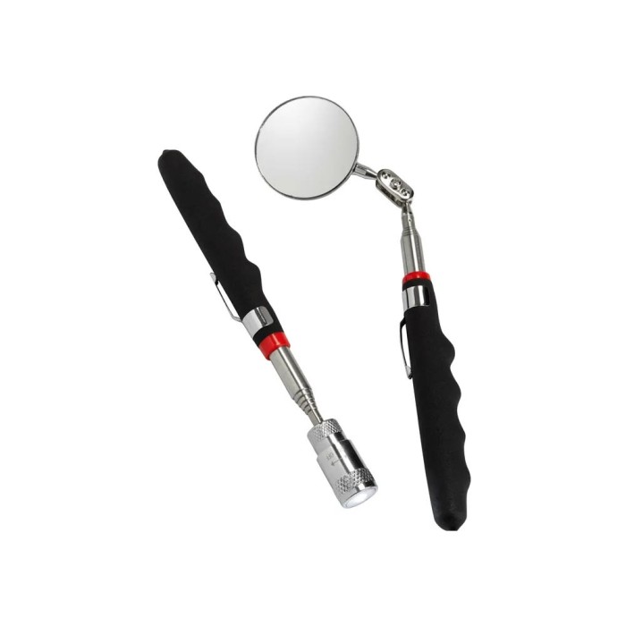 Set scule pt inspectie, Tija telescopica cu magnet si LED + Tija cu oglinda - Carguard Best CarHome