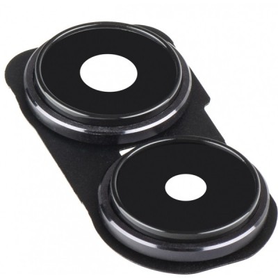 Geam Camera Spate Xiaomi Redmi Note 13 Pro 5G, Wide + Macro, cu Rama, Negru foto