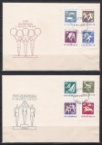 Iugoslavia 1960 - Jocurile Olimpice - Roma, 2 FDC-uri, SET COMPLET, RARE