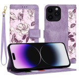 Husa personalizata fete iPhone 14 Pro Max Techsuit FlipCraft, mov