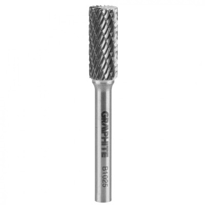 Freza rotativa din carbura HM, tip B (cilindrica cu lame in varf ), 10x25mm, tija 6x45mm 55H357 foto