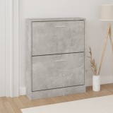 vidaXL Pantofar, gri beton, 59x17x81 cm, lemn compozit