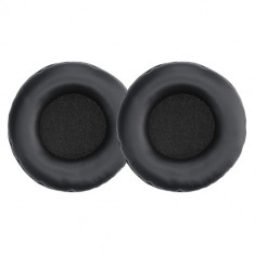 Set 2 Perne de urechi pentru casti Sony MDR-V700 DJ/MDR-V500 DJ/MDR-Z700 DJ, Kwmobile, Negru, Piele ecologica, 50100.01