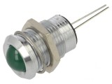Lampă de control LED verde 14mm 3,5-13VDC 2pin