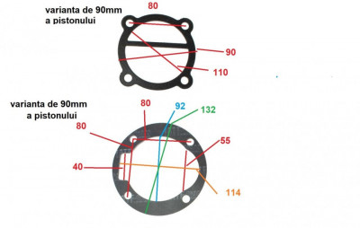 Set garnituri cilindru compresor 90mm 2090 B-ACS2090 foto