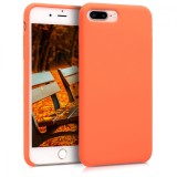 Husa pentru Apple iPhone 8 Plus / iPhone 7 Plus, Silicon, Portocaliu, 40842.29, Carcasa, Kwmobile