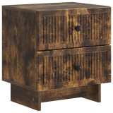 vidaXL Dulap de noapte cu sertar Stejar fumuriu 43 x 34,5 x 47,5 cm 893845