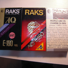 LOT de 3 casete video VHS RAKS de 180 minute, stare BUNA