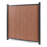 Modul start gard WPC Grassano cu 2 stalpi, 185x180 cm, maro