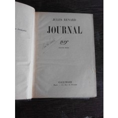JOURNAL - JULES RENARD (CARTE IN LIMBA FRANCEZA)