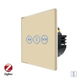 Cumpara ieftin Intrerupator pentru rulouri cu touch din sticla Luxion, Zigbee Tuya, auriu