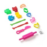 Set pentru jocuri creative format din 14 accesorii pentru modelare, Multicolor
