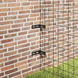 vidaXL Conectori Colț Perete Antracit, Set 10, Oțel Galvanizat, Fixare Gard Sigură