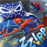 Lenjerie de pat Tac 3 piese Disney Spiderman Blue