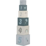 Label Label Stacking Blocks Numbers cuburi din lemn Blue 1 buc, Label-Label